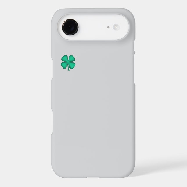 Lucky 4 Leaf Irish Clover gray iPhone 17 Air case (Back)