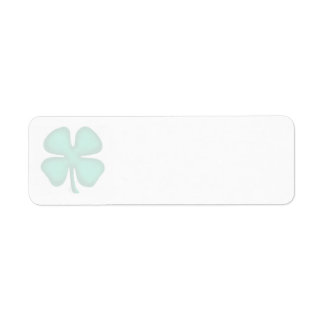 Lucky 4 Leaf Irish Clover return address labels w