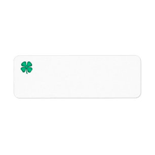 Lucky 4 Leaf Irish Clover return address labels w