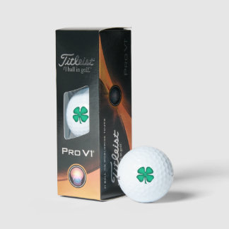 Lucky 4 Leaf Irish Clover Titleist Pro balles de g