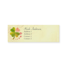 Lucky 4 Leaf Love Clover Skinny Card