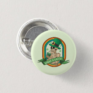 Lucky A Latte 1 Inch Round Button