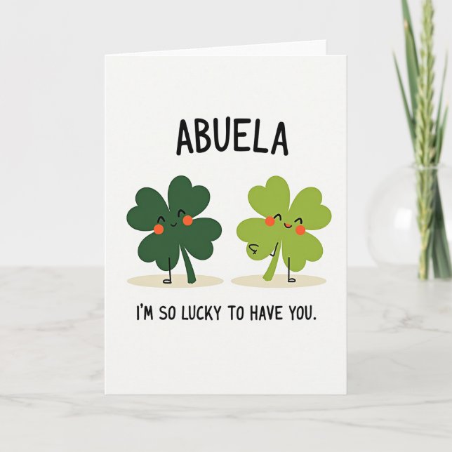 Lucky Abuela Love You Card (Front)