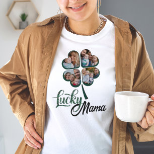 Lucky Add Your Own Photo 4 leaf clover St Patricks T-Shirt