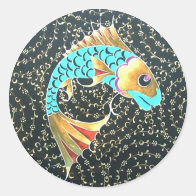 Lucky Amulet Good Fortune Symbol Classic Round Sticker (Front)