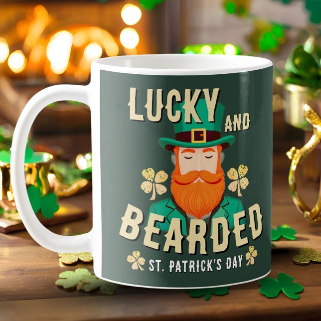 Lucky and Bearded St. Patrick’s Day Leprechaun Coffee Mug (Creator Uploaded)