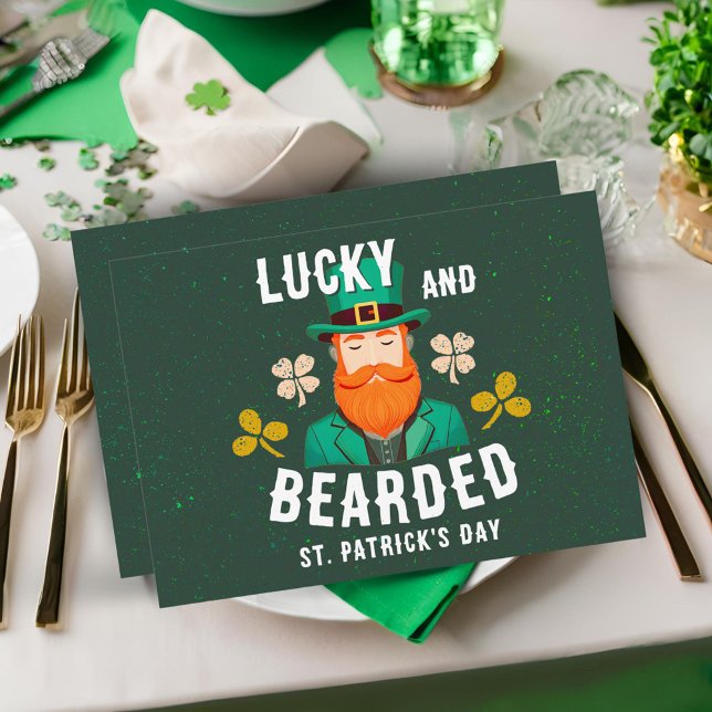 Lucky and Bearded St. Patrick’s Day Leprechaun Holiday Card (Creator Uploaded)