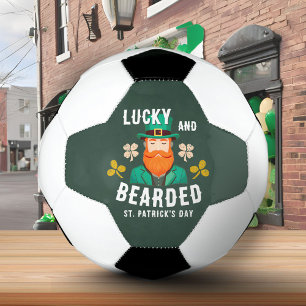 Lucky and Bearded St. Patrick’s Day Leprechaun Soccer Ball