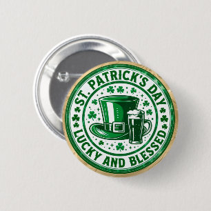 Lucky and Blessed St. Patrick's Day 2 Inch Round Button
