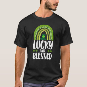 Lucky And Blessed Women St Patrick's Day Rainbow T-Shirt