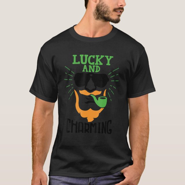 Lucky And Charming St Patricks Day C Lucky Charm M T-Shirt (Front)