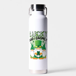 Lucky And I Gnome It St Patrick's Day T Shirt   Water Bottle