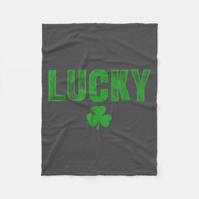 Lucky And Lucky Forer St Patricks Day  Fleece Blanket (Front)
