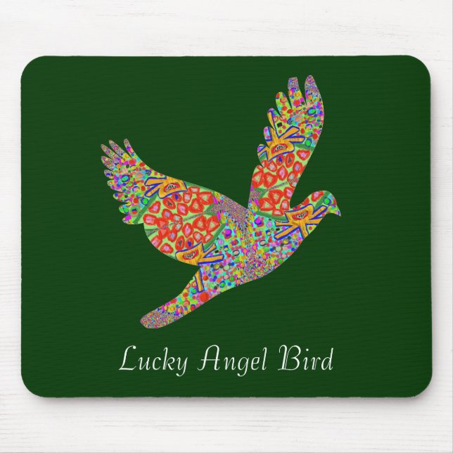 LUCKY Angel Bird Mouse Pad (Front)