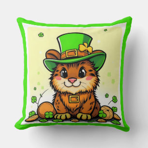 Lucky Animals in Disguise - St. Patrick’s Day Fun Throw Pillow