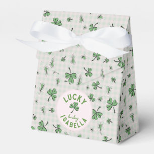 Lucky Baby Pink and Green St Paddys Favor Box