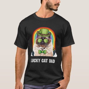 Lucky Balinese Javanese Cat Dad St Patricks Day T-Shirt