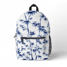 Lucky Bamboo Imari Style Blue White 