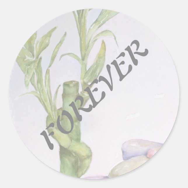 LUCKY BAMBOO WEDDING STICKERS (Front)