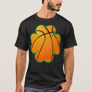 Lucky basketball clover, St Patrick's and college T-Shirt