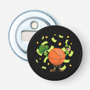 Lucky Basketball Happy Patrick's Day Bottle Opener