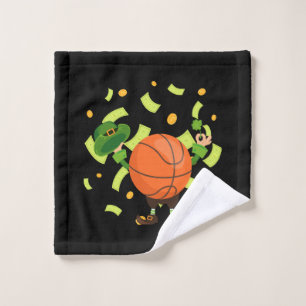 Lucky Basketball Happy Patrick's Day Wash Cloth