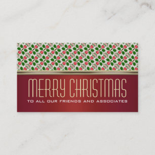 Lucky Berry Pattern   Holiday Greetings Mini Cards