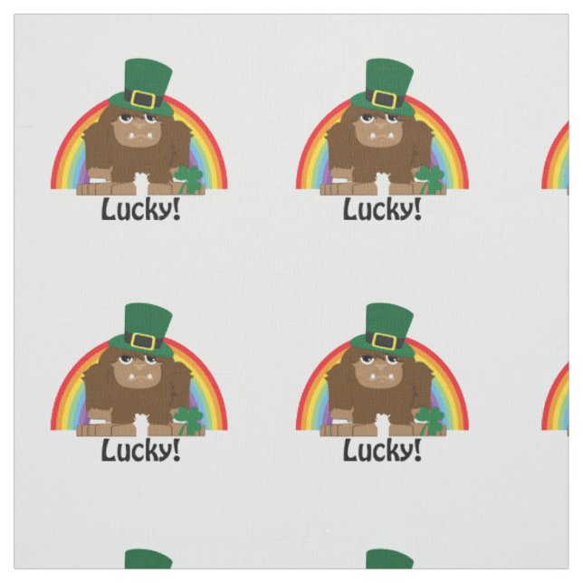 Lucky Bigfoot Leprechaun Fabric (Swatch)