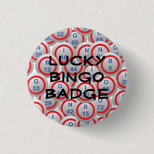 Lucky Bingo Badge 1 Inch Round Button