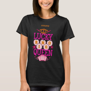 Lucky Bingo Queen /editable name T-Shirt