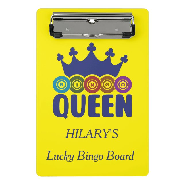 Lucky Bingo Queen  Mini Clipboard (Front)