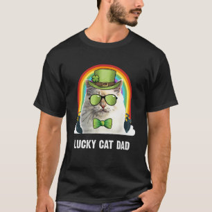 Lucky Birman Cat Dad St Patricks Day T-Shirt