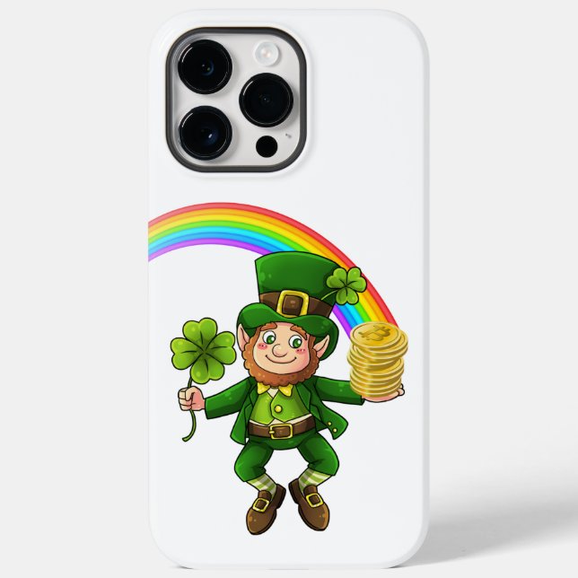 Lucky Bitcoin Rainbow Leprechaun Case-Mate iPhone Case (Back)