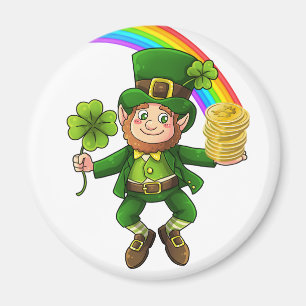 Lucky Bitcoin Rainbow Leprechaun Magnet