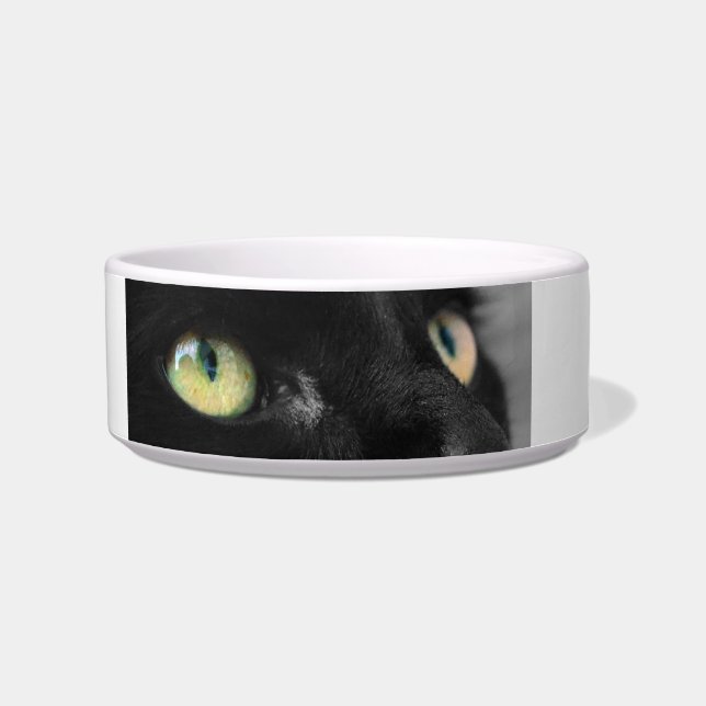 Lucky Black Cat Food Bowl (Left)
