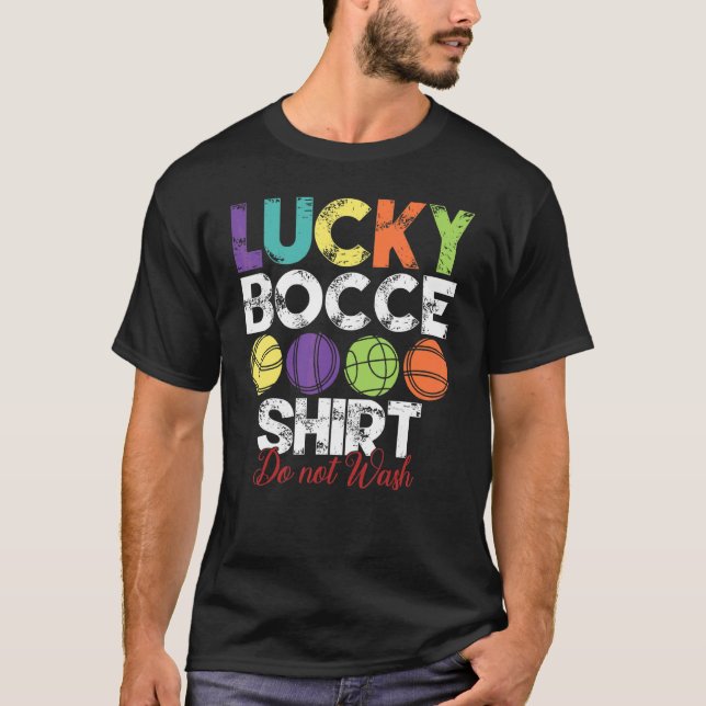 Lucky Bocce Ball   Bocce Ball Player T-Shirt (Front)