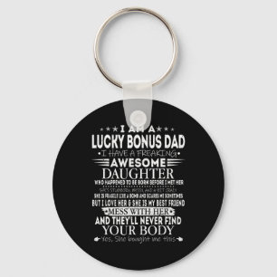 Lucky Bonus Dad Tee From Awesome Daughter Father's Keychain