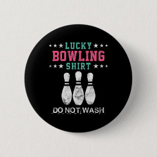 Lucky Bowling Gift For Women Wife Mom Or Girls 2 Inch Round Button