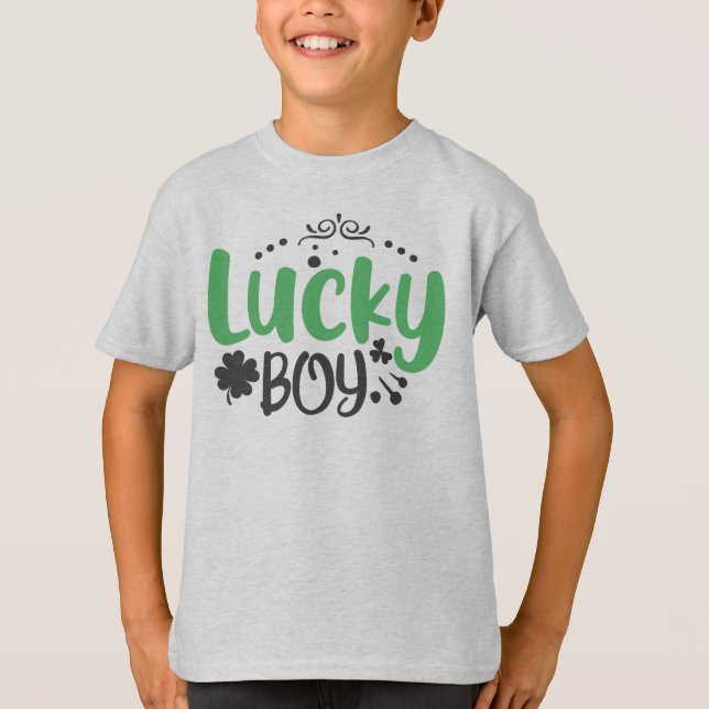 Lucky Boy St Patrick T-Shirt pour enfants (Devant)