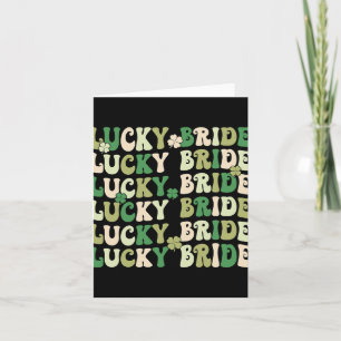 Lucky Bride Groom Matching Couples Wedding St Patr Card