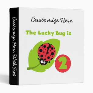 Lucky Bug 2nd Birthday T-shirts and Gifts Binder