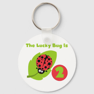Lucky Bug 2nd Birthday T-shirts and Gifts Keychain