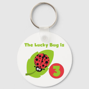 Lucky Bug 3rd Birthday T shirts and Gifts Keychain