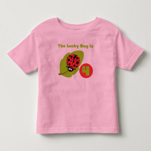 Lucky Bug 4th Birthday T-shirts and Gifts