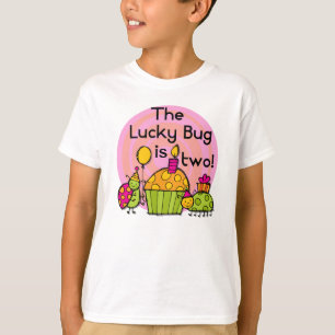Lucky Bug Cupcake 2nd Birthday T-shirts and Gifts