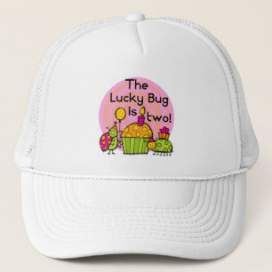 Lucky Bug Cupcake 2nd Birthday T-shirts and Gifts Trucker Hat