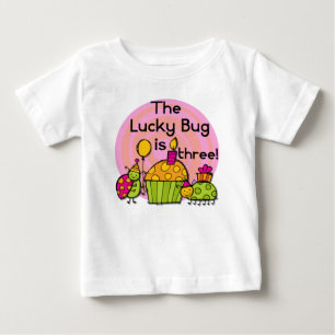 Lucky Bug Cupcake 3rd Birthday Tshirts and Gifts