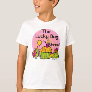 Lucky Bug Cupcake 3rd Birthday Tshirts and Gifts