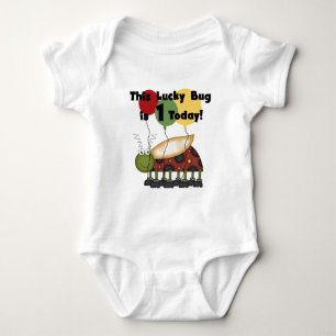 Lucky Bug is One Birthday Tshirts and Gifts