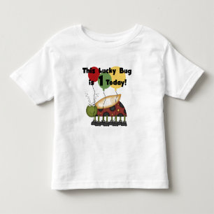 Lucky Bug is One Birthday Tshirts and Gifts